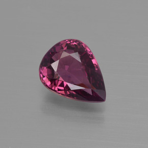 1.49캐럿 천연 라즈베리 레드 로돌라이트 가넷, 배 모양, 8.2×6.3 mm, VVS-VS
