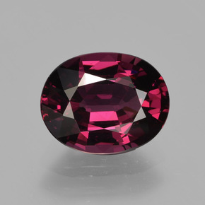 2.11캐럿 천연 라즈베리 레드 로돌라이트 가넷, 타원형 컷, 8.5×6.7 mm, VVS