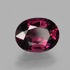 2.11캐럿 천연 라즈베리 레드 로돌라이트 가넷, 타원형 컷, 8.5×6.7 mm, VVS