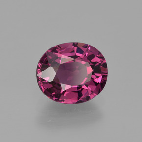 1.89캐럿 천연 라즈베리 레드 로돌라이트 가넷, 타원형 컷, 7.9×6.8 mm, VS