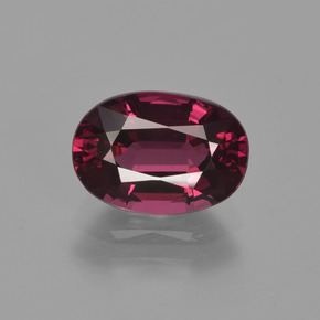 2.01캐럿 천연 라즈베리 레드 로돌라이트 가넷, 타원형 컷, 8.6×6 mm, VVS
