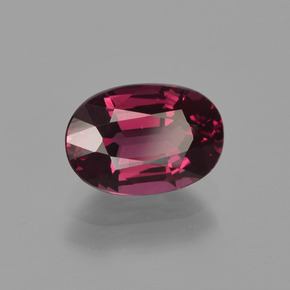 2.01캐럿 천연 라즈베리 레드 로돌라이트 가넷, 타원형 컷, 8.6×6 mm, VVS