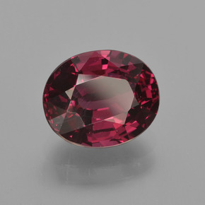 2.62캐럿 천연 라즈베리 레드 로돌라이트 가넷, 타원형 컷, 8.9×7.4 mm, VS