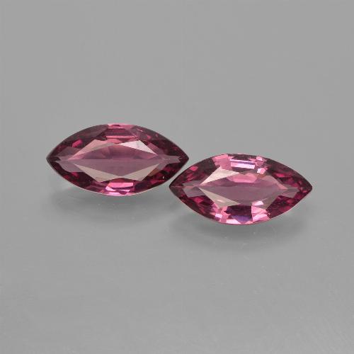 2.14캐럿 천연 미디엄 퍼플 로돌라이트 가넷 보석, 마퀴즈, 9.9×4.9 mm, VS