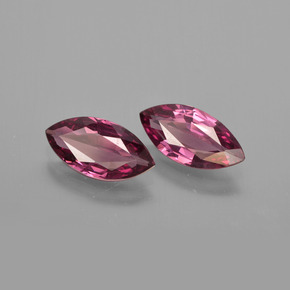 2.14캐럿 천연 미디엄 퍼플 로돌라이트 가넷 보석, 마퀴즈, 9.9×4.9 mm, VS