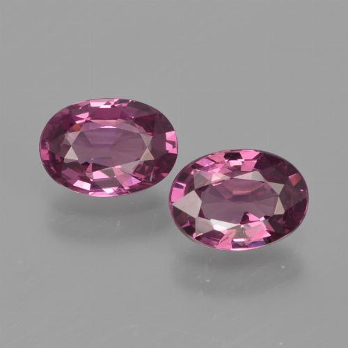 1.88캐럿 천연 미디엄 퍼플 로돌라이트 가넷 보석, 타원형 컷, 7.1×5.2 mm, VS