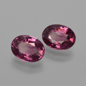 2.42캐럿 천연 미디엄 퍼플 로돌라이트 가넷 보석, 타원형 컷, 7.2×5.3 mm, VVS-VS