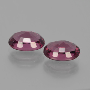 2.42캐럿 천연 미디엄 퍼플 로돌라이트 가넷 보석, 타원형 컷, 7.2×5.3 mm, VVS-VS
