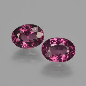 2.52캐럿 천연 마젠타-핑크 로돌라이트 가넷 보석, 타원형 컷, 7.2×5.3 mm, VS