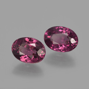2.52캐럿 천연 마젠타-핑크 로돌라이트 가넷 보석, 타원형 컷, 7.2×5.3 mm, VS