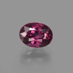 1.29캐럿 천연 라즈베리 레드 로돌라이트 가넷, 타원형 컷, 7.1×5.3 mm, VVS-VS