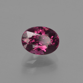 1.29캐럿 천연 라즈베리 레드 로돌라이트 가넷, 타원형 컷, 7.1×5.3 mm, VVS-VS