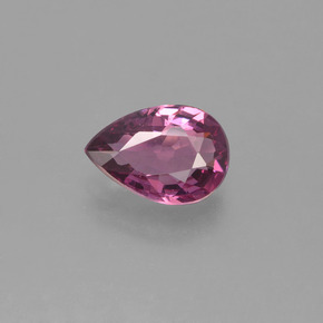 0.84캐럿 천연 라즈베리 레드 로돌라이트 가넷, 배 모양, 7.1×4.9 mm, VS