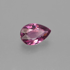 0.84캐럿 천연 라즈베리 레드 로돌라이트 가넷, 배 모양, 7.1×4.9 mm, VS