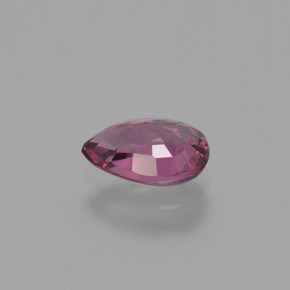 0.84캐럿 천연 라즈베리 레드 로돌라이트 가넷, 배 모양, 7.1×4.9 mm, VS
