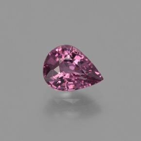 0.93캐럿 천연 라즈베리 레드 로돌라이트 가넷, 배 모양, 6.8×5.2 mm, VS