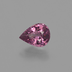 0.93캐럿 천연 라즈베리 레드 로돌라이트 가넷, 배 모양, 6.8×5.2 mm, VS