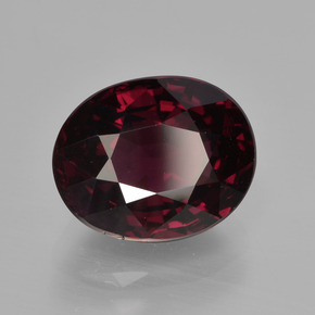 4.42캐럿 천연 라즈베리 레드 로돌라이트 가넷, 타원형 컷, 10.3×8.2 mm, VS