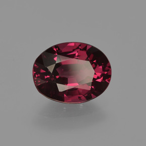2.04캐럿 천연 라즈베리 레드 로돌라이트 가넷, 타원형 컷, 8.7×6.7 mm, VS