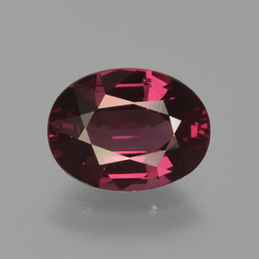 2.01캐럿 천연 라즈베리 레드 로돌라이트 가넷, 타원형 컷, 8.8×6.7 mm, VVS-VS