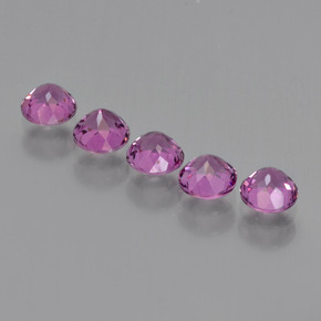 1.85캐럿 천연 라즈베리 레드 로돌라이트 가넷 보석, 라운드 컷, 4.14 mm, VS