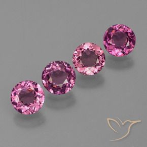 2.25캐럿 천연 마젠타-핑크 로돌라이트 가넷 보석, 라운드 컷, 5.17 mm, VVS-VS