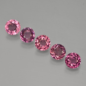 2.69캐럿 천연 다크 레드 로돌라이트 가넷 보석, 라운드 컷, 5.06 mm, VVS-VS