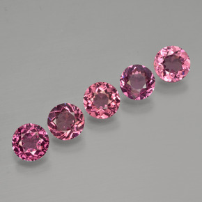 2.69캐럿 천연 다크 레드 로돌라이트 가넷 보석, 라운드 컷, 5.06 mm, VVS-VS