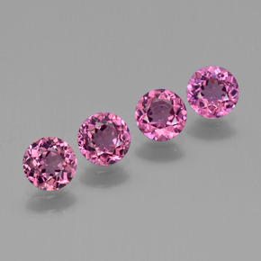 2.24캐럿 천연 라즈베리 레드 로돌라이트 가넷 보석, 라운드 컷, 5.08 mm, VS