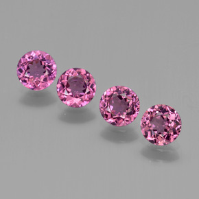 2.24캐럿 천연 라즈베리 레드 로돌라이트 가넷 보석, 라운드 컷, 5.08 mm, VS
