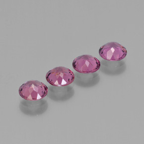 2.24캐럿 천연 라즈베리 레드 로돌라이트 가넷 보석, 라운드 컷, 5.08 mm, VS
