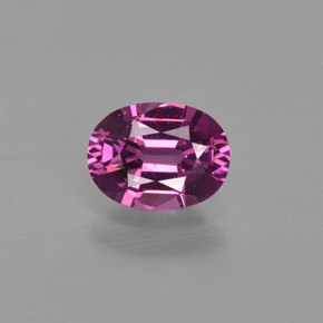 0.98캐럿 천연 라즈베리 레드 로돌라이트 가넷, 타원형 컷, 6.9×5.2 mm, VS