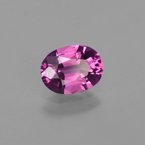 0.98캐럿 천연 라즈베리 레드 로돌라이트 가넷, 타원형 컷, 6.9×5.2 mm, VS