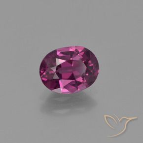 1.03캐럿 천연 미디엄 퍼플 로돌라이트 가넷, 타원형 컷, 6.9×5.3 mm, VS