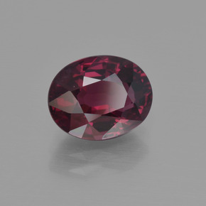 2.89캐럿 천연 라즈베리 레드 로돌라이트 가넷, 타원형 컷, 9.3×7.3 mm, VS