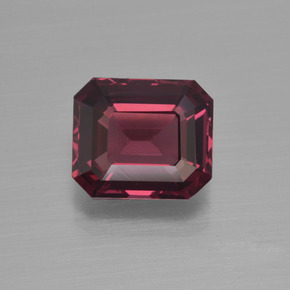 2.98캐럿 천연 라즈베리 레드 로돌라이트 가넷, 에메랄드 컷, 8.8×7.6 mm, VVS-VS