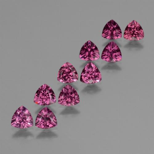 5.49캐럿 천연 라베리 레드 로돌라이트 가넷 보석, 트릴리언, 5.2×5.1 mm, VS