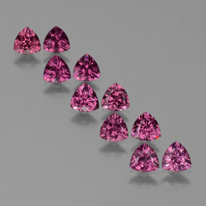 5.49캐럿 천연 라베리 레드 로돌라이트 가넷 보석, 트릴리언, 5.2×5.1 mm, VS