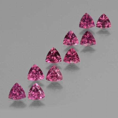 5.37캐럿 천연 미디엄 퍼플 로돌라이트 가넷 보석, 트릴리언, 5.2×5.2 mm, VS