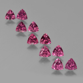 5.37캐럿 천연 미디엄 퍼플 로돌라이트 가넷 보석, 트릴리언, 5.2×5.2 mm, VS