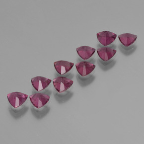 5.37캐럿 천연 미디엄 퍼플 로돌라이트 가넷 보석, 트릴리언, 5.2×5.2 mm, VS