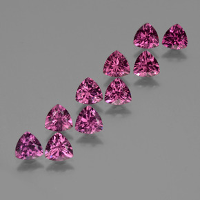 5.62캐럿 천연 퍼플 로즈 로돌라이트 가넷 보석, 트릴리언, 5.2×5.1 mm, VS
