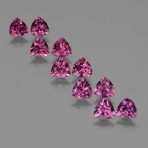 5.62캐럿 천연 퍼플 로즈 로돌라이트 가넷 보석, 트릴리언, 5.2×5.1 mm, VS