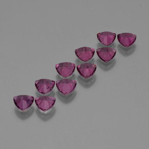 5.62캐럿 천연 퍼플 로즈 로돌라이트 가넷 보석, 트릴리언, 5.2×5.1 mm, VS