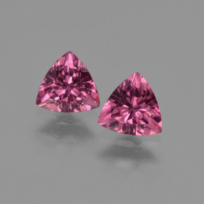 캐럿 천연 퍼플 로즈 로돌라이트 가넷 보석, 트릴리언, 5.2×5.1 mm, VS