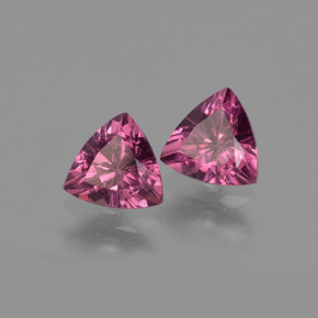 캐럿 천연 퍼플 로즈 로돌라이트 가넷 보석, 트릴리언, 5.2×5.1 mm, VS