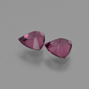 캐럿 천연 퍼플 로즈 로돌라이트 가넷 보석, 트릴리언, 5.2×5.1 mm, VS