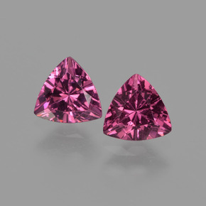 캐럿 천연 핑크빛 로즈 로돌라이트 가넷 보석, 트릴리언, 5.1×5.1 mm, VS