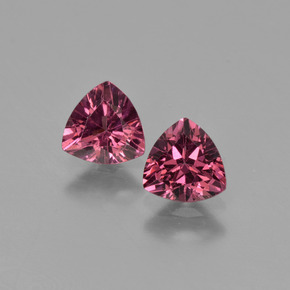 캐럿 천연 핑크빛 로즈 로돌라이트 가넷 보석, 트릴리언, 5×4.9 mm, VS