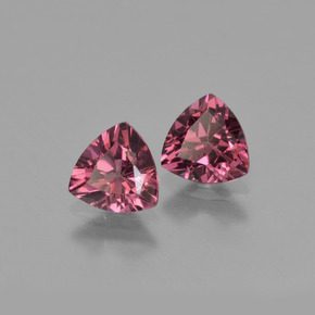 캐럿 천연 핑크빛 로즈 로돌라이트 가넷 보석, 트릴리언, 5×4.9 mm, VS